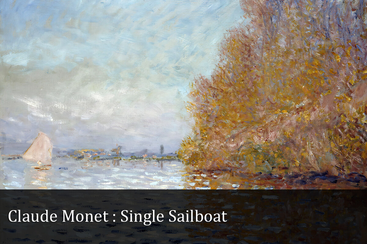 Claude Monet Yalnız Bir Kayık Tablosu - A Lonely Boat